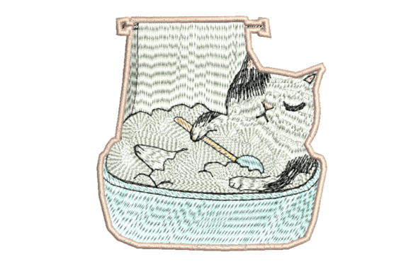 Cat in Bath: A Seasonal Embroidery Review