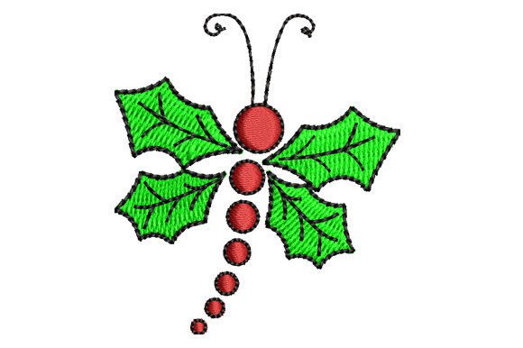 Christmas Fly: A Charming Holiday Embroidery Design
