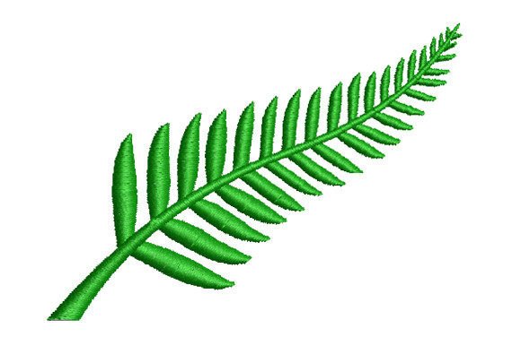Fern Leaf Shadow Embroidery Design