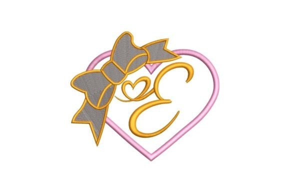 Letter E in Heart: A Smart Embroidery Choice for Small Business Branding