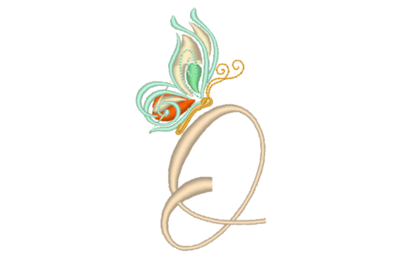 Letter O with Butterfly