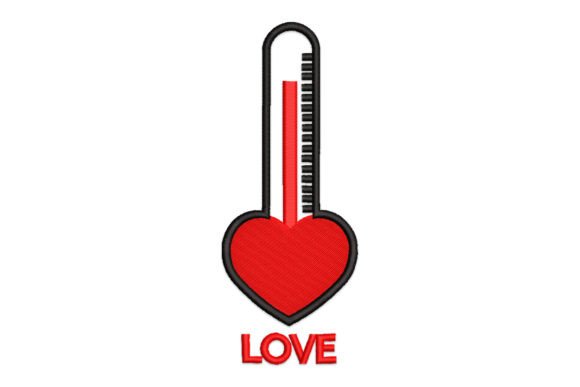 Love Thermometer Embroidery Design