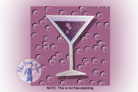 Mardi Gras Drink Embroidery Design