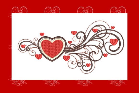 Valentine Heart Swirls